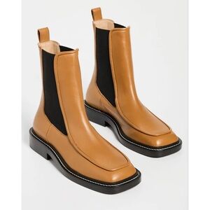 Wandler Lucy tan leather Chelsea boots